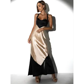 Dámské šaty Černozlaté večerní elegantní šaty ITACHI Velikost: L