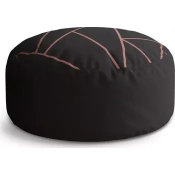 Sedací pytel Kulatý taburet Circle Růžové obrazce: 38x48 cm - Sablio