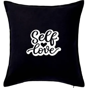 Polštář Self love - Polštář 50x50 - 50x50 - Pouze potah ( Černá )