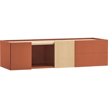 Komoda Cihlově červená dubová komoda Teulat Otto 110 x 35 cm