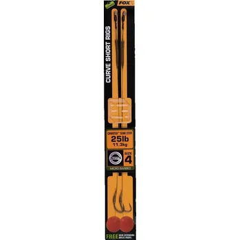 Fox návazec Edges Curve Short Rigs - háček 4 nosnost 11,3kg 25lb
