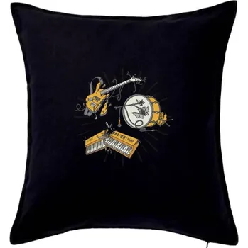 Polštář Rozbitá kapela - Polštář 50x50 - 50x50 - Pouze potah ( Černá )