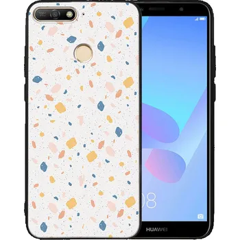 Pouzdro na tablet VSECHNONAMOBIL 71003 MY ART Ochranný kryt pro Huawei Y6 Prime 2018 ORANGE TERRAZZO (165)