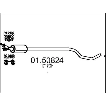 Tlumič výfuku Střední tlumič výfuku MTS 01.50824