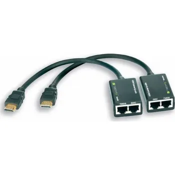 Video kabel Techly HDMI by Cat.5e /6 adaptér
