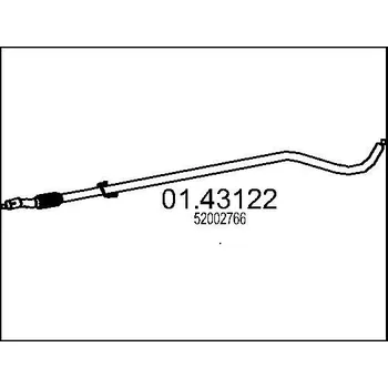 Auto-moto Výfuková trubka MTS 01.43122