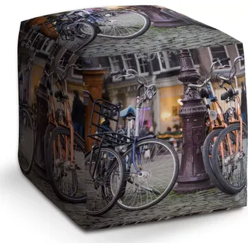 Taburet Taburet Kostka Městské kolo: 40x40x40 cm - Sablio