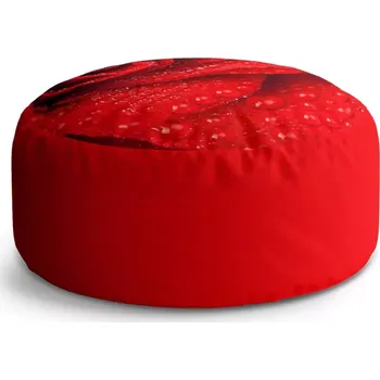 Sedací pytel Kulatý taburet Circle Květ růže: 38x48 cm - Sablio