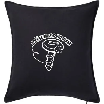 Polštář Točí se mi z toho hlava - Polštář 50x50 - 50x50 - Pouze potah ( Černá )