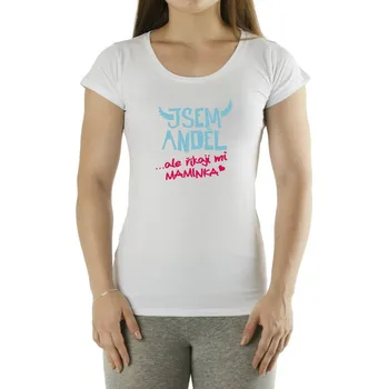 Dámské tričko Tričko dámské - Jsem anděl - bílé - XL