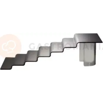 Servírovací stolek Lesklé skleněné schody 7-stupňové 790 x 400 mm | BDK, Steps