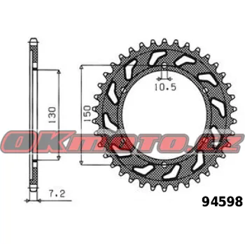 Řetězová sada pro motocykl SUNSTAR (Japonsko) Kalená rozeta SUNSTAR - Honda XL 700 V Transalp ABS, 700ccm - 08-13