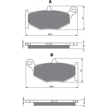Brzda pro motocykl Zadní brzdové destičky Goldfren Suzuki GSX-R 600 2006-2010 směs S3