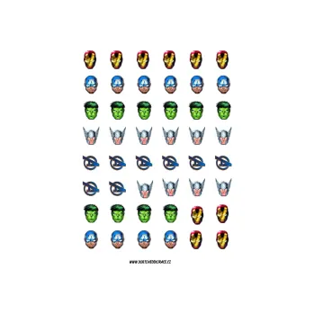 Jedlá dekorace na dort AVENGERS s111