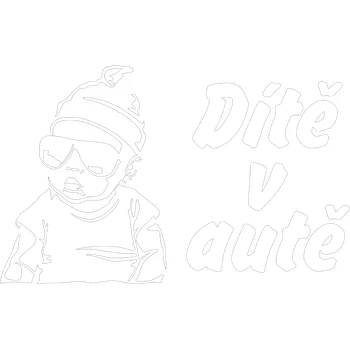 Samolepicí dekorace na vozidlo Dítě v autě 2 samolepka na auto - zelená limetka / 15x9 cm