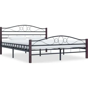 Postel Rám postele kovový 140 x 200 cm černý