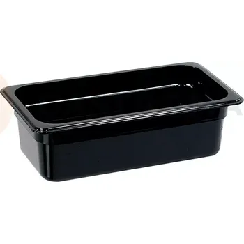 Gastro oděv Nádoba z černého polykarbonátu GN 1/3, 100 mm | STALGAST, Standard