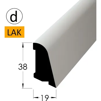 soklová lišta Podlahová lišta - P 3819 dWenge-lak /240 (jádro BO)