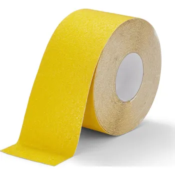 Výstražná páska Žlutá protiskluzová páska 100 mm x 18,3 m - hrubozrnná