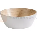 Miska z melaminu Ø 15 cm, bílá-hnědá | APS, Frida