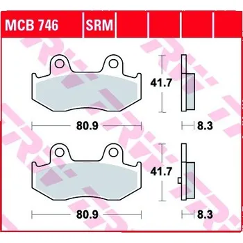 Brzda pro motocykl Přední brzdové destičky TRW / Lucas Italjet 125 Jack 2007 -
