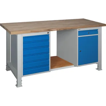 Dílenský stůl DÍLENSKÝ STŮL MASTER 1700 mm + zásuvkový kontejner + skříňka se zásuvkou IG255