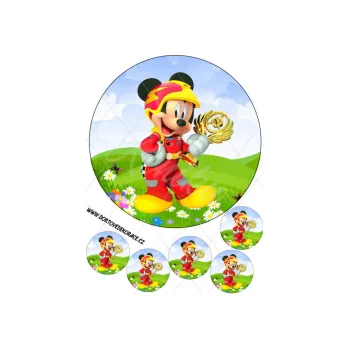Jedlá dekorace na dort MICKEY vítěz, VARIANTA Jedlý papír 1074