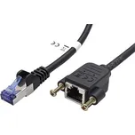 goobay S/FTP patchkabel prodlužovací kat. 6a, RJ45 M-F, LSOH, 5m, černý (65645) - 21.92.0275