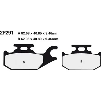 Brzda pro motocykl Zadní brzdové destičky Nissin Yamaha YFM 400 FAM Kodiak 2000 - směs ST