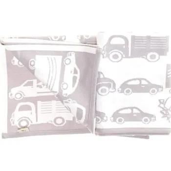 Dětská deka mimmo.cz Bavlněná dětská deka vzor AUTA, 100 x 75 cm