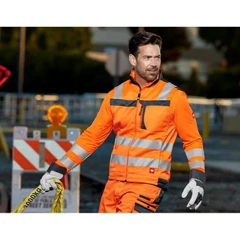 reflexní vesta Výstražná vesta reflexní oblečení EN 20471 e.s.motion velikost L výstražná oranžová/antracit Strauss