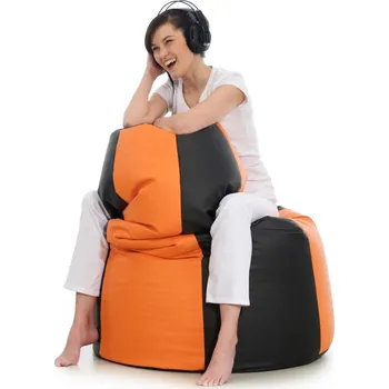 Sedací pytel Sedací pytel VOLCANO Basic černo-oranžová