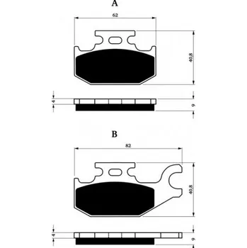 Brzda pro motocykl Zadní brzdové destičky Goldfren Can-Am Outlander 800 Max 2007-2012 směs S3