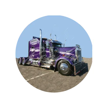 Jedlá dekorace na dort KAMION fialový, VARIANTA Jedlý papír 264