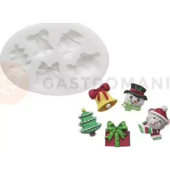 Kuchyňská sůl Forma na cukrovou hmotu SLK 286 - sváteční motivy, 27x38 mm | SILIKOMART, Sugarflex Xmas