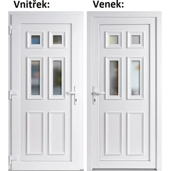 Vchodové dveře Plastové vchodové dveře Soft Becca bílé 100x210 cm, levé