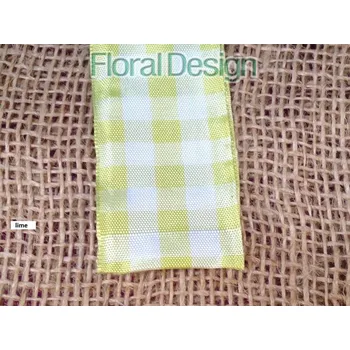 Stuha Stuha kostka s drátkem 40mm x 20m lime