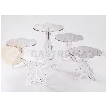 Potravinářské barvivo Stojan na dort 1 patrový, výška 210 mm, transparentní - 80A900 | MARTELLATO, Baroque
