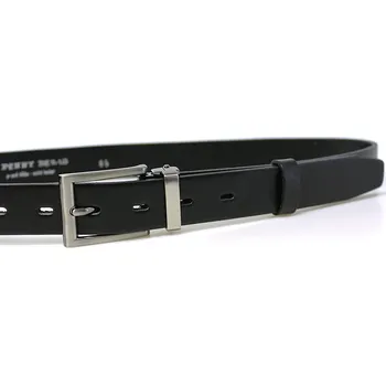 Módní doplněk Pánský kožený pásek do kalhot 30-100-1-60 černý 100 cm