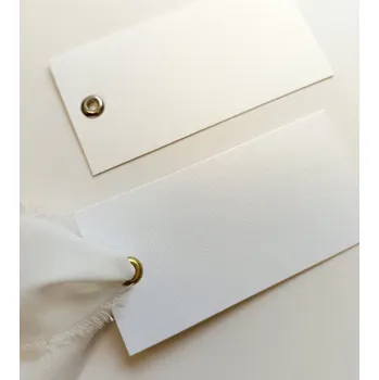 Jmenovka na stůl Jmenovka s průchodkou 8 x 4 cm - perleťově bílá - 40 ks