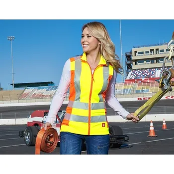 reflexní vesta Dámské reflexni vesty výstražná vesta e.s.motion 2020 velikost M výstražná žlutá/výstražná oranžová Strauss