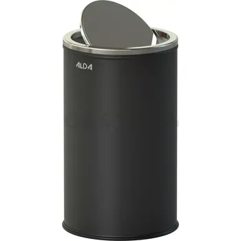 Nádoba na led Odpadkový koš s otočnou klapkou 18 l, 41x24 cm, černý | ALDA, Swing