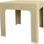 MEGA PLAST Mega Plast, plastový stůl BISTRO polyratan, rozměr 42,5 X 42,5 x 42 cm, krémový