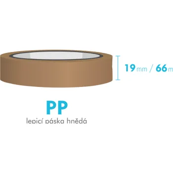 Lepicí páska Lepící páska - 19mm x 66m - hnědá