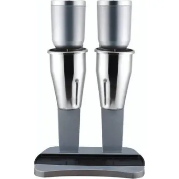 FRAPOVAČ DVOJITÝ PROFI STŘÍBRNÝ, 2 NEREZ.NÁDOBY, 4 DISKY