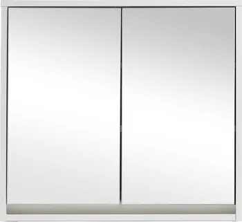 Koupelnový nábytek Zrcadlová skříňka Basic 60 x 60 x 20 cm dřevotříska bílá