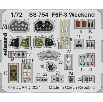 Plastikový model 1/72 F6F-3 Weekend (EDU)