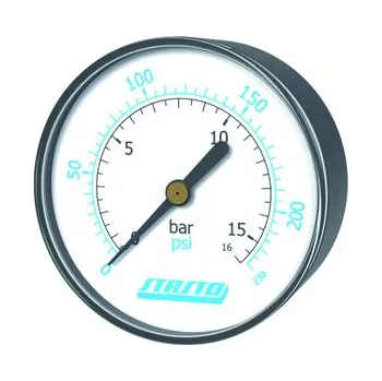 manometr, napojení vzadu, těleso ocel, průměr 40 [mm], rozsah 0/6 (0-80), [bar/psi], připojení 1/8", třída 1,6, MA001-40R-6-D