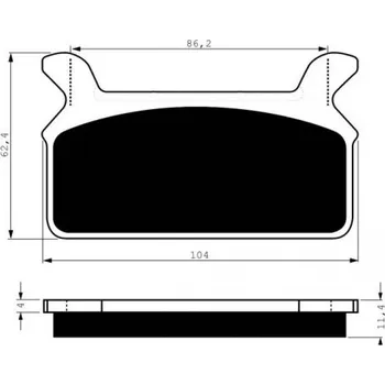 Brzda pro motocykl Zadní brzdové destičky Goldfren Harley-Davidson FLST Heritage Softail 1340 1988-1999 směs S3