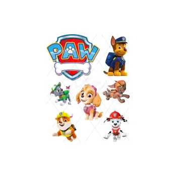 Jedlá dekorace na dort PAW postavičky, VARIANTA Jedlý papír 970